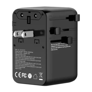 UNISONIC 70W PD Universal Travel Adapter with Dual Fuse – 2A+3C USB Ports
